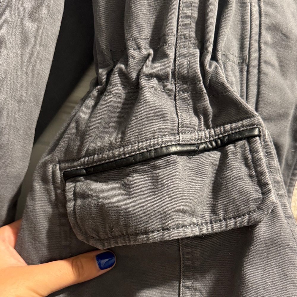 Gray Hooded Jacket with Sherpa Lining - Picture 4 of 6